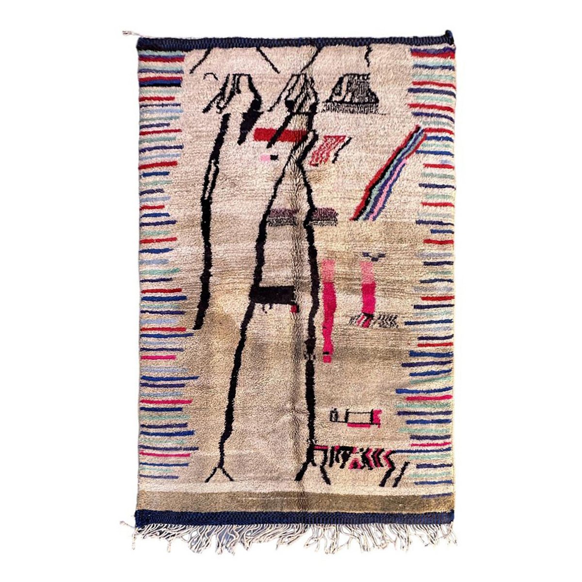 Berber tapijt van gekleurde me 168 x 266 cm