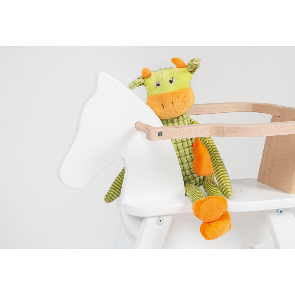 Rocking Horse "Pinolino" met ring, wit/natuurlijk