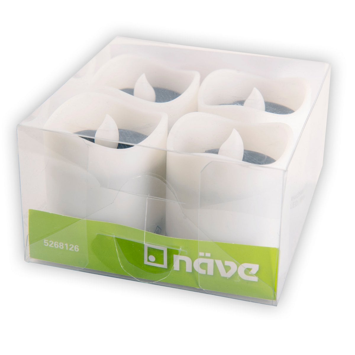 4 Set LED -zonnekaarsen voor buiten, gemaakt van plastic in het wit, met geïntegreerde LED's