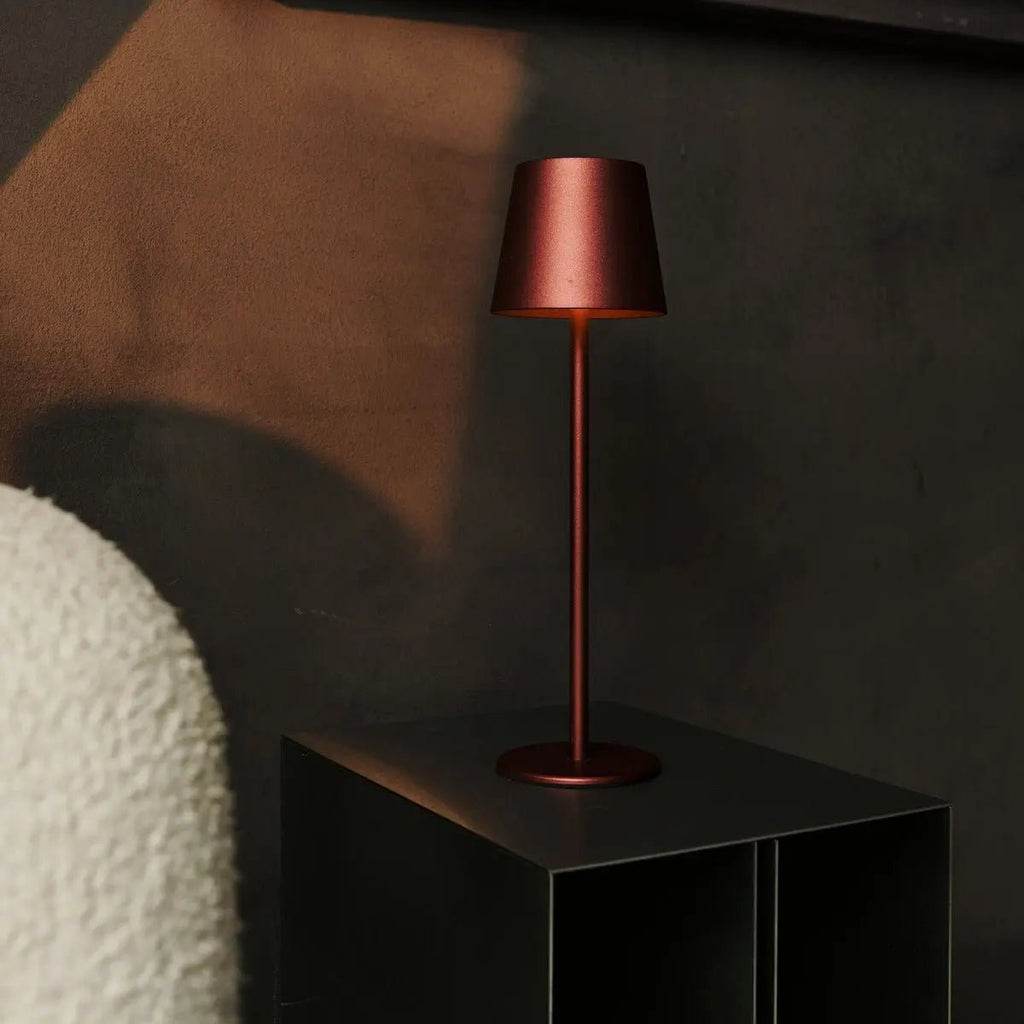 Jasper Bronze - Draadloze lamp met batterij L metaal, dimable & 3 lichtstadia