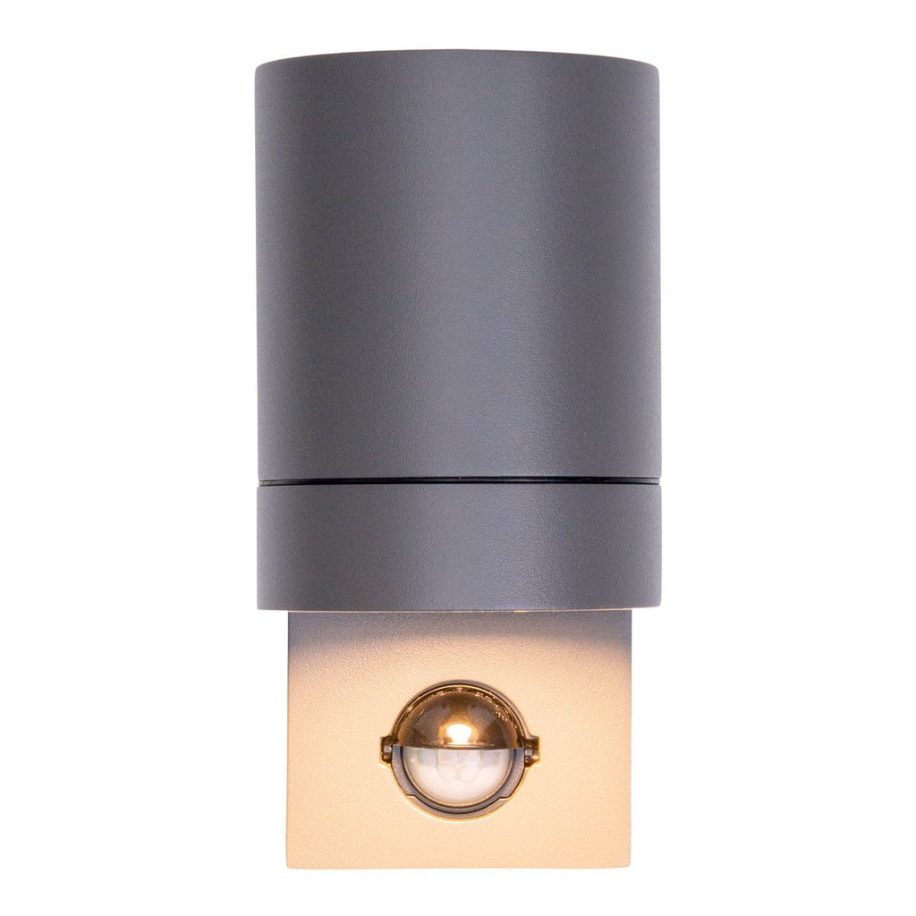 Buiten Wall Lamp "Romb" met bewegingsdetector, antraciet -gekleurd aluminium, timer, veranderbare lamp, 7 x 12,5 x 16,4 cm
