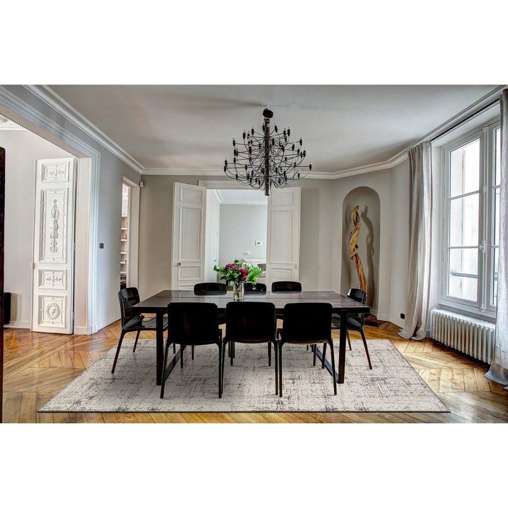 Jute interieurmat en gerecycled polyester geweven kobolden grafiet