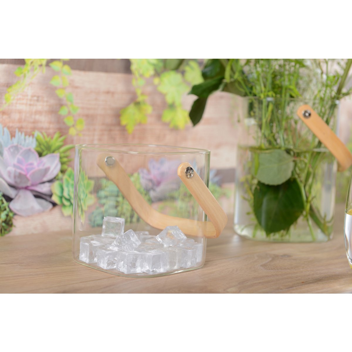 IJsemmer met houten handgreep 11,5x11x11cm