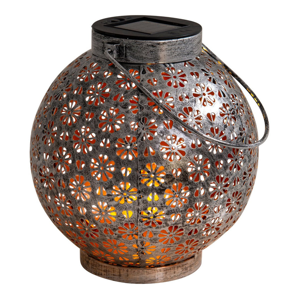 2 Set LED Decoratie Zonnelicht Ø 18 cm Buiten Decoratie gemaakt van metaal in zilver met geïntegreerde LED's