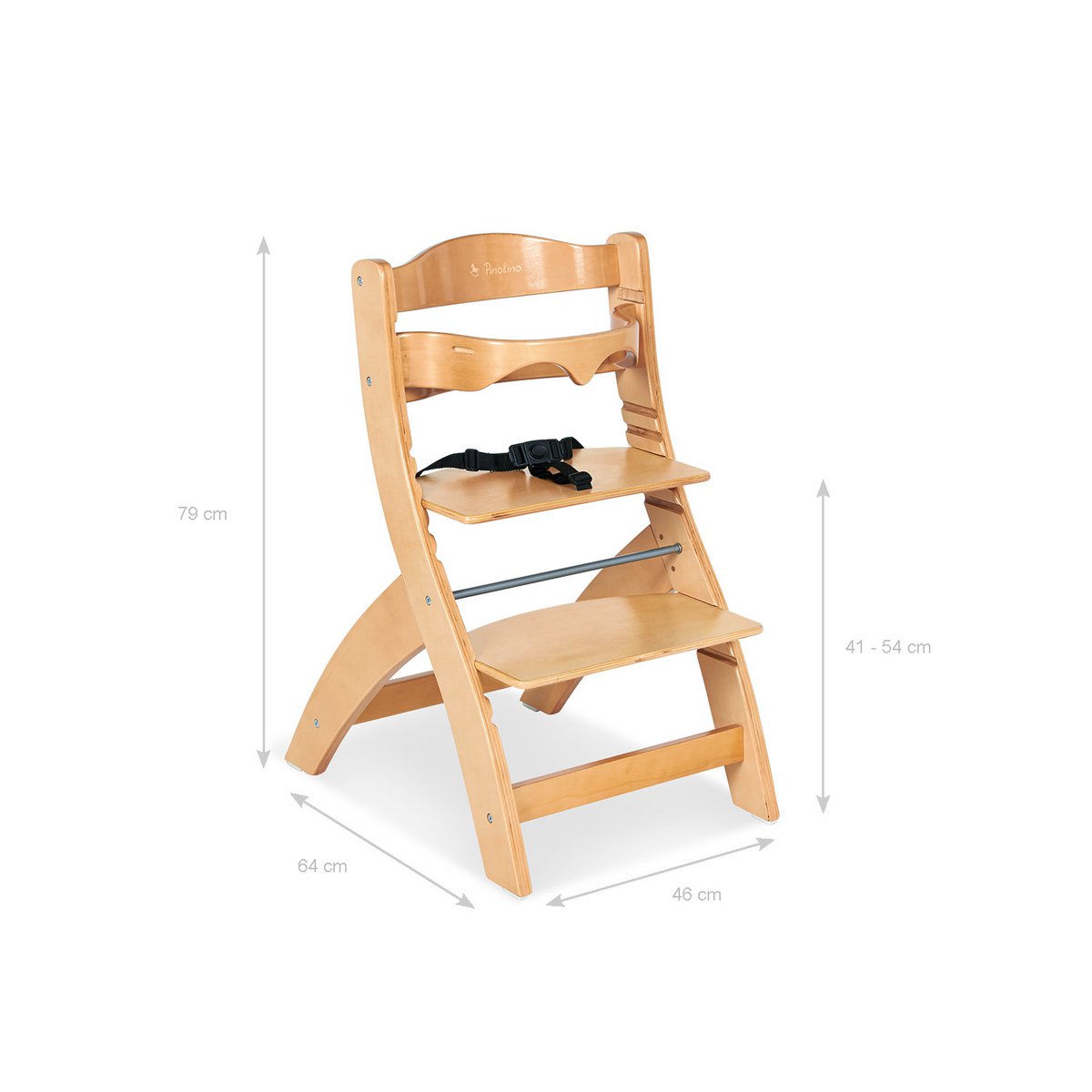 Stapstoel "thilo", helder gelakt