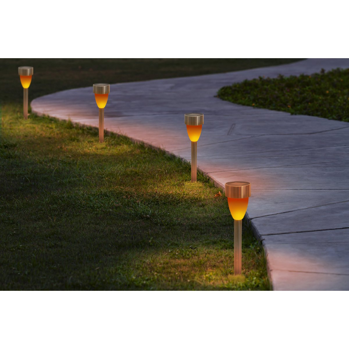 6 Set LED LED Solar Outer Light met aarde spies gemaakt van roestvrijstalen gekleurd metaal en plastic, met geïntegreerde LED