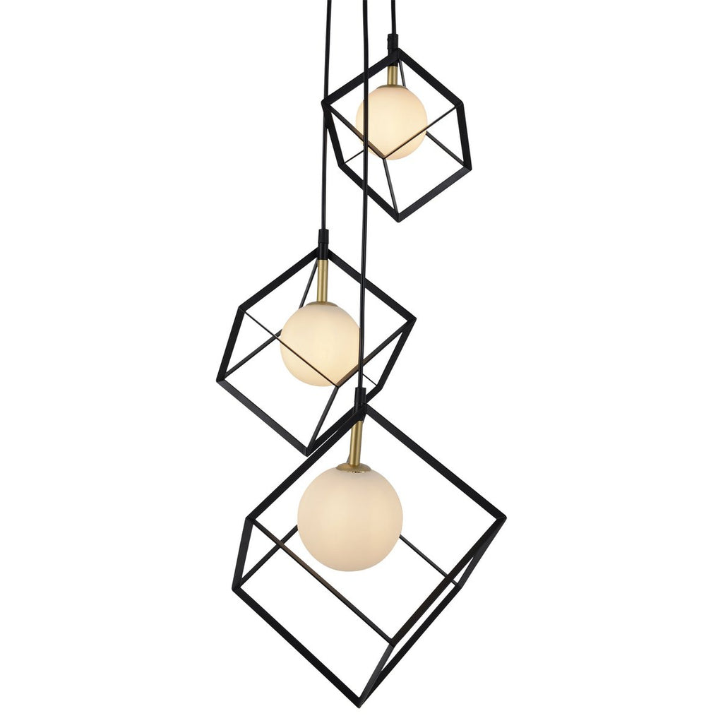 Liv · Glazen hanglamp — zwart