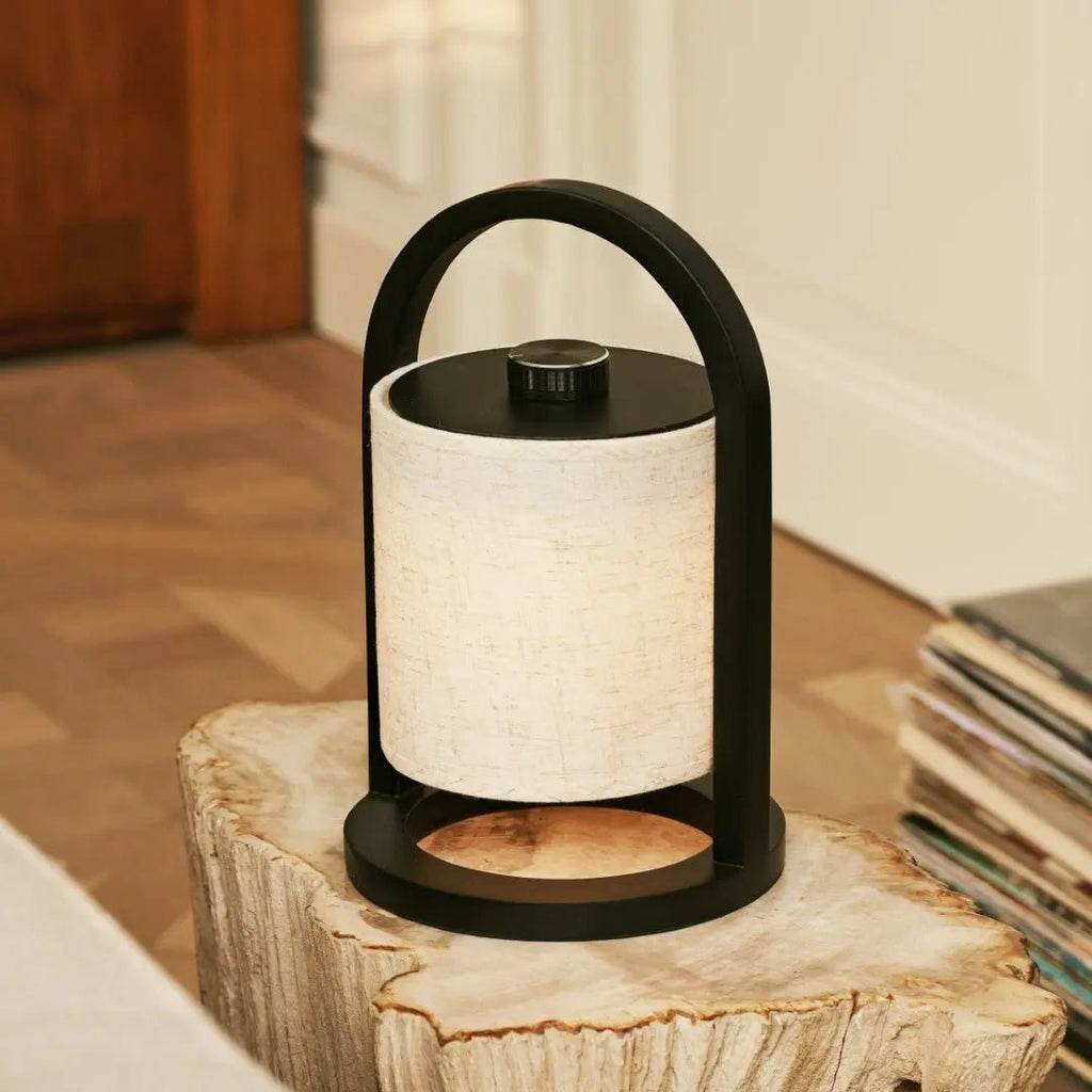River Black draadloze houten lamp – Oplaadbaar en dimbaar
