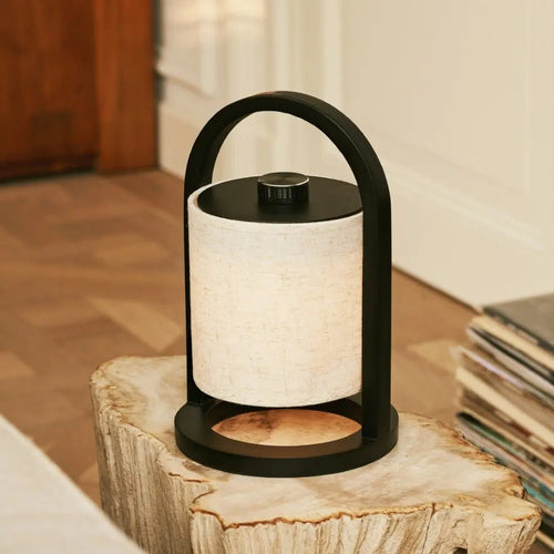 River Black draadloze houten lamp – Oplaadbaar en dimbaar