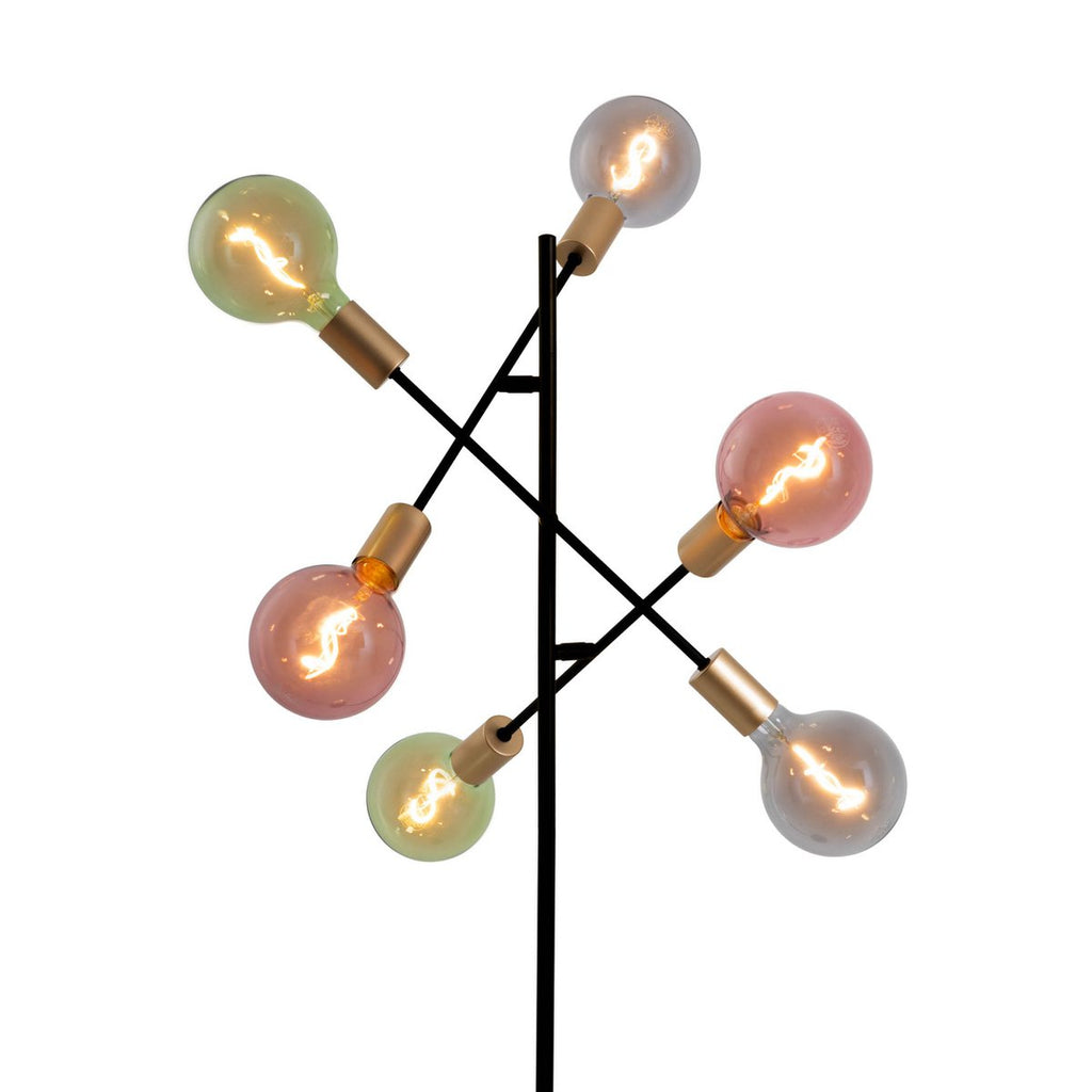 Liv · Houten vloerlamp — zwart