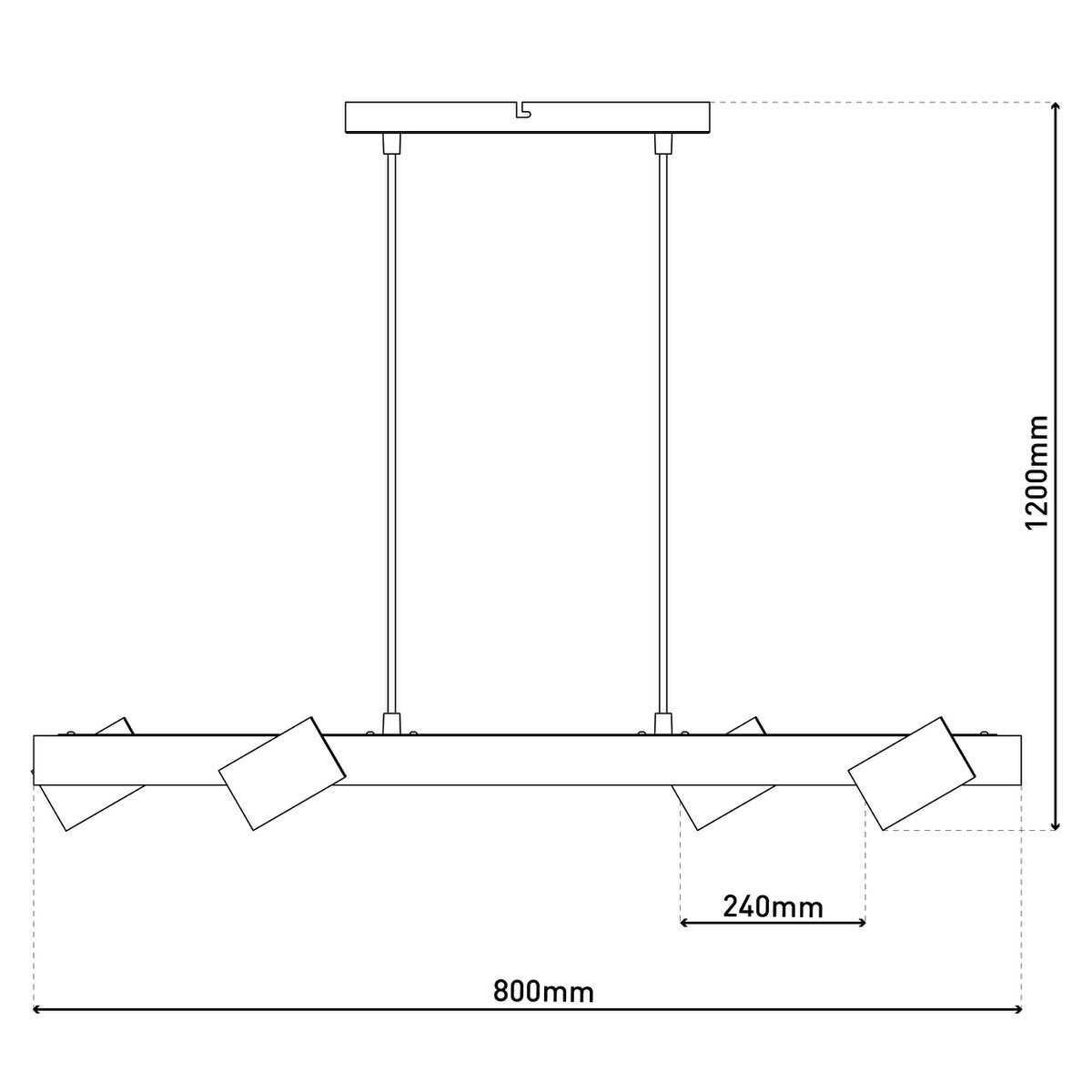 Liv · Metalen hanglamp — zwart