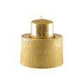 Gold Metal Candle Holder 12,5x12.5x8.5 cm