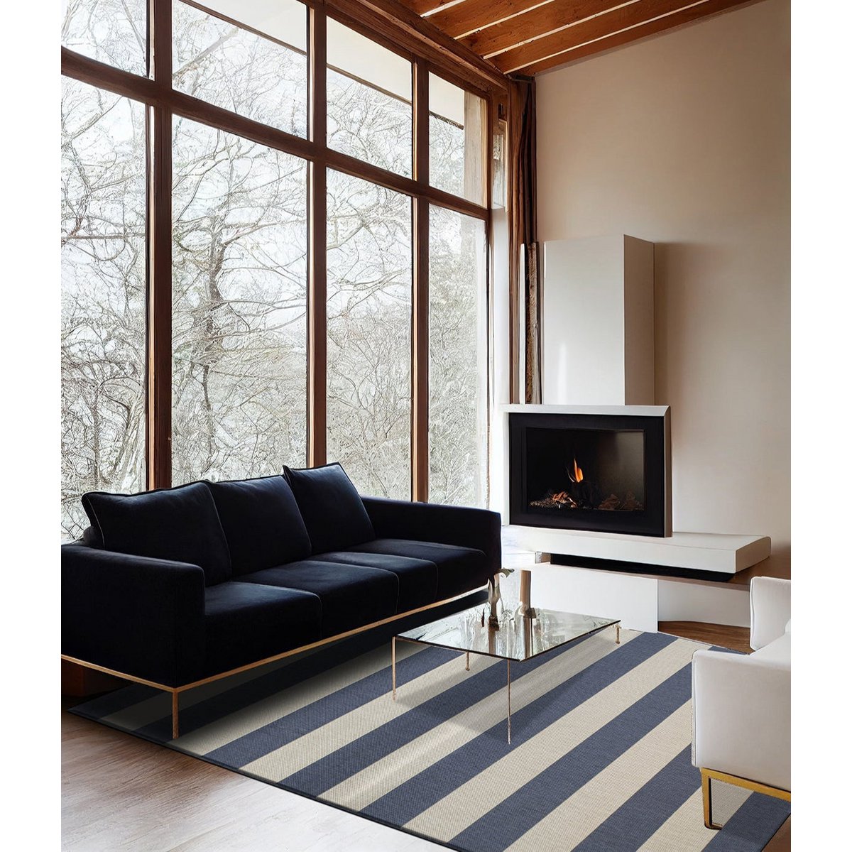 Platte geweven matten eigentijds ontwerp buiten interieur mykonos