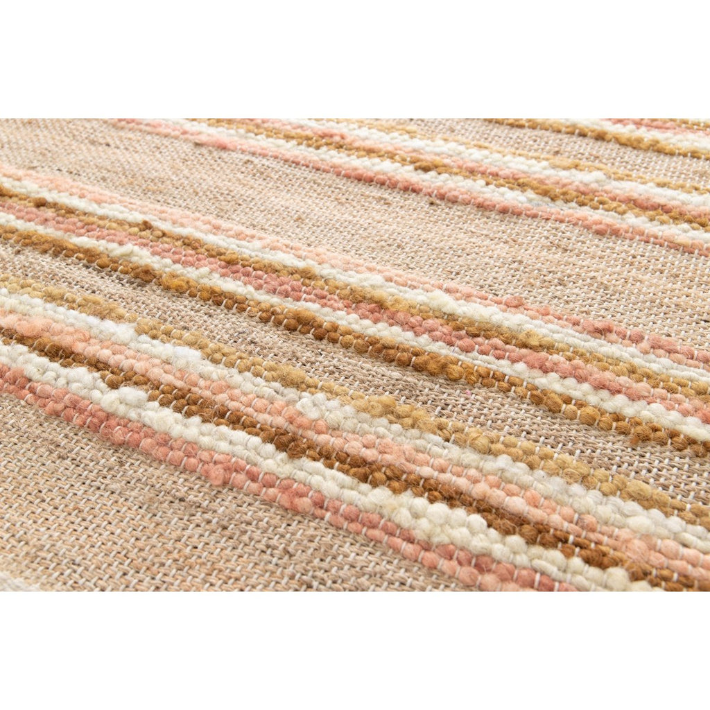 Handgemaakte wollen wollen tapijt en jute raj