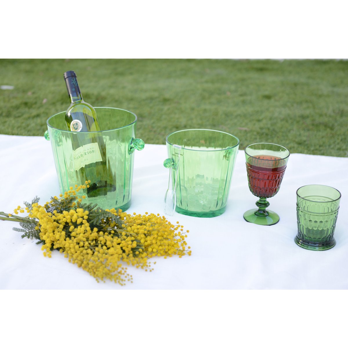 Green Champagne Bucket 20.3x20.3x21.2cm