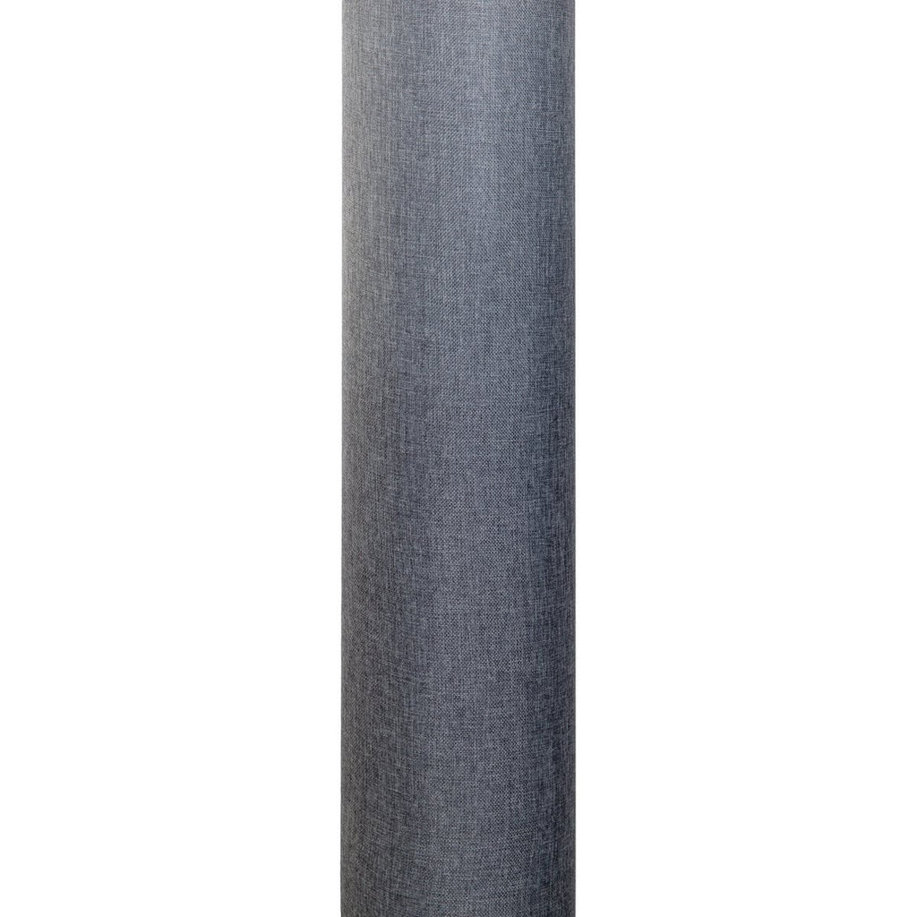 Staande lamp "Beate" Gray gemaakt van metaal en een tekstblazer in grijs, E27 -aansluiting, vloerlamp voor eetkamer, woonkamer, gang of kantoor, ca.