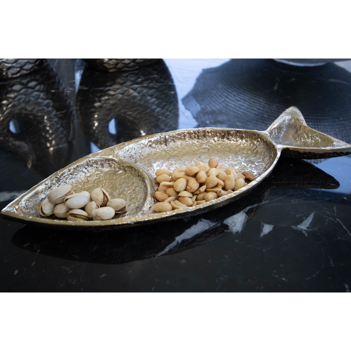 Gouden platte beker 33x11x2.5 cm