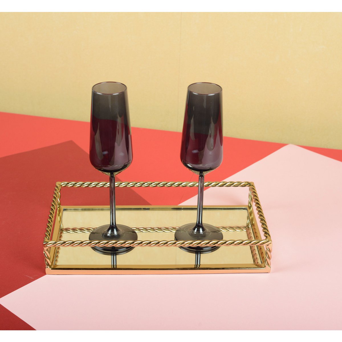 Black Champagne Flutes - Set van 6