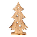 LED WOOD Decolum "Fir Tree" klein, gemaakt van natuurlijk hout met vaste LED's, kerstdecoratie voor buiten