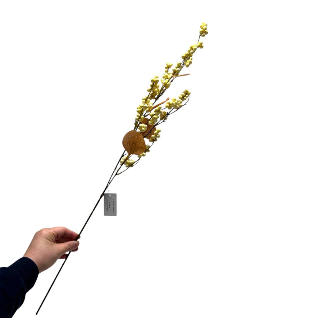 Wit Vrucht | Zijden kunstbloem | Lengte 83cm  1pcs