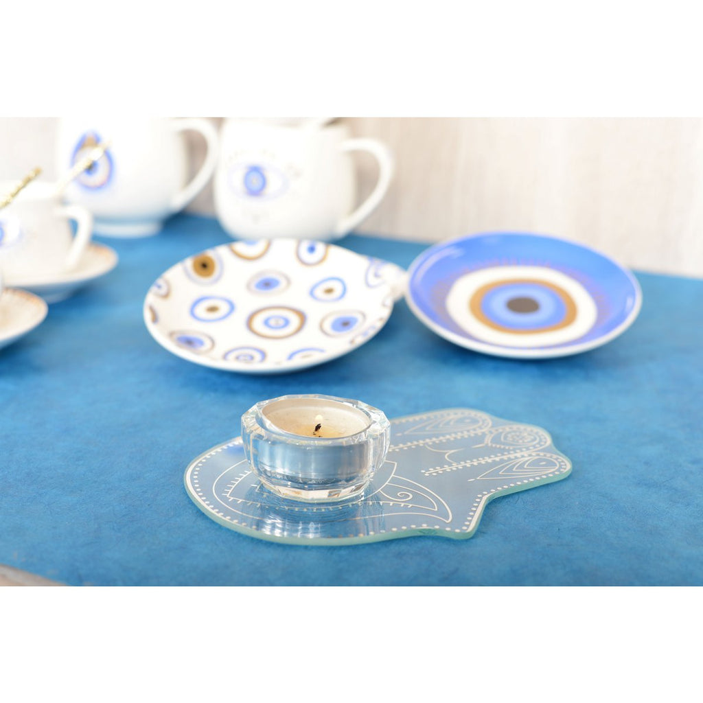 Fatma handknop 12x15cm zilveren spiegel