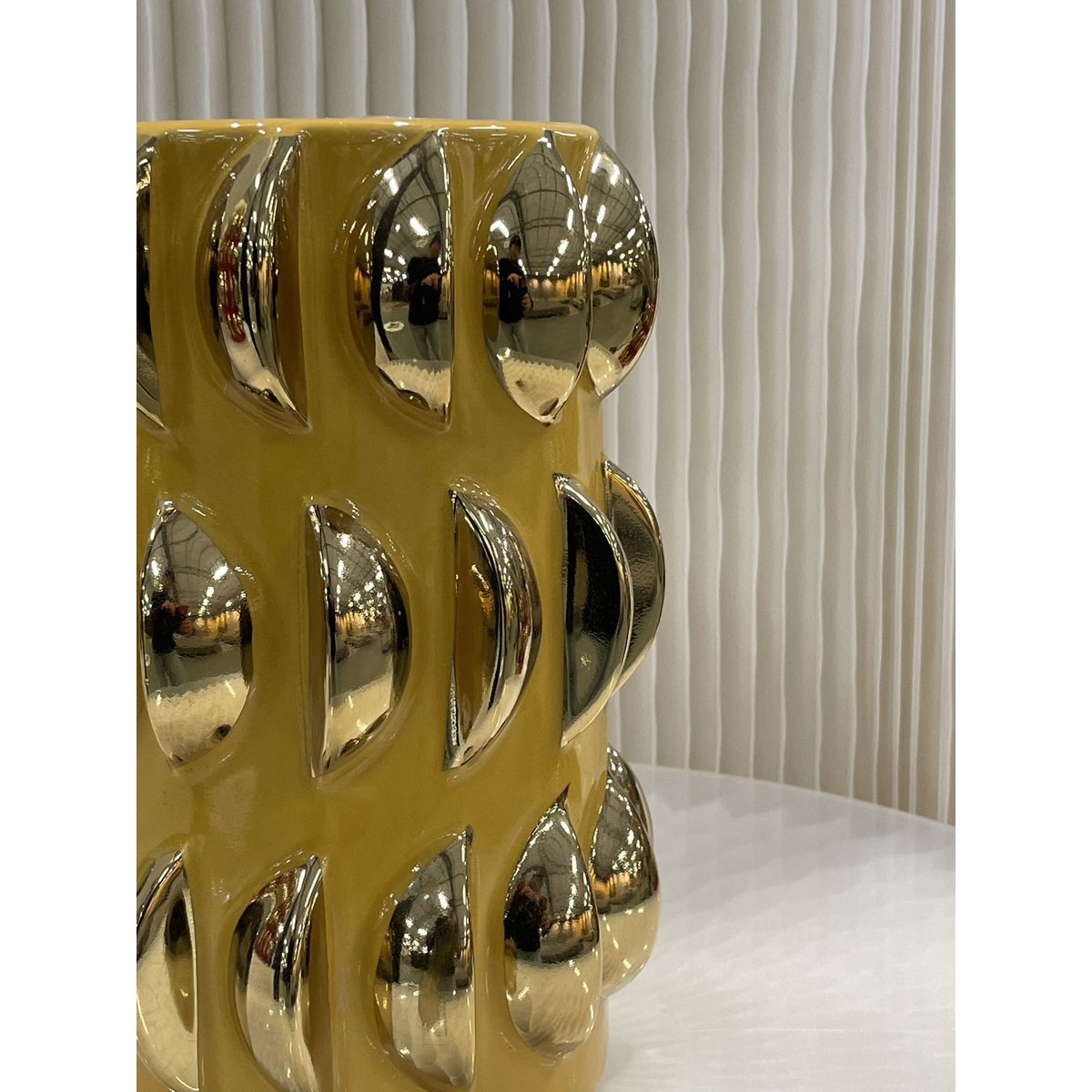 Tafelblad gele vaas(cv11654-10geel)