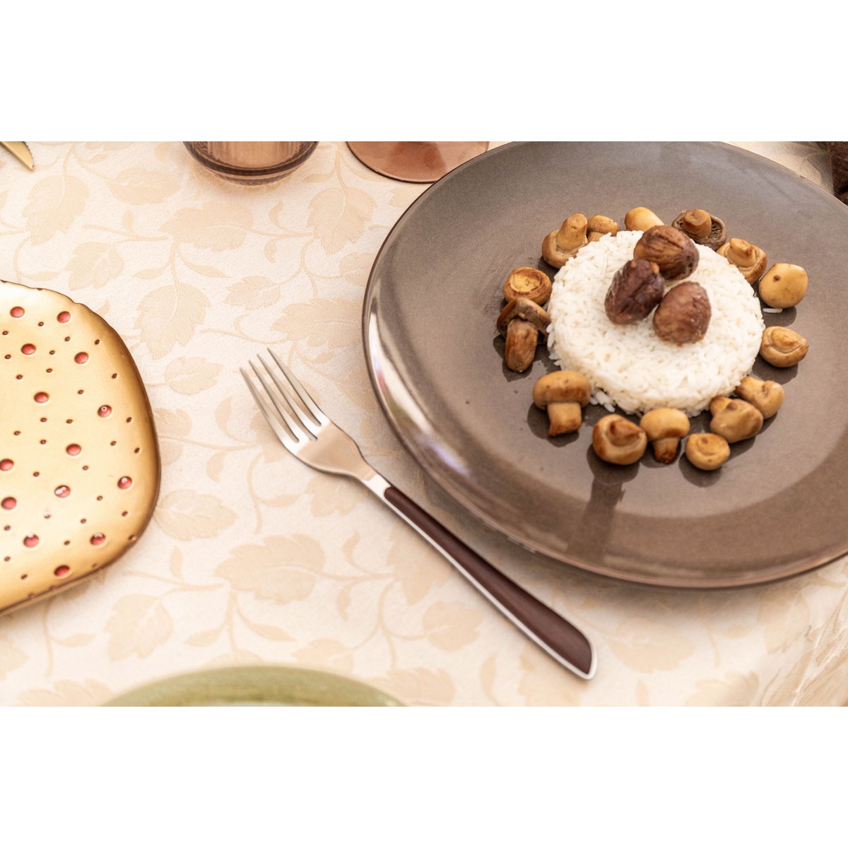 24 -Room man -in -shine zilver huishouden met houten mouwen