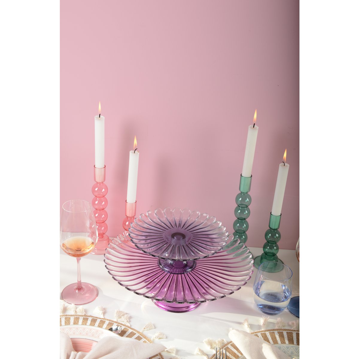 Blue Foot Cake Dish 21 cm - Leer