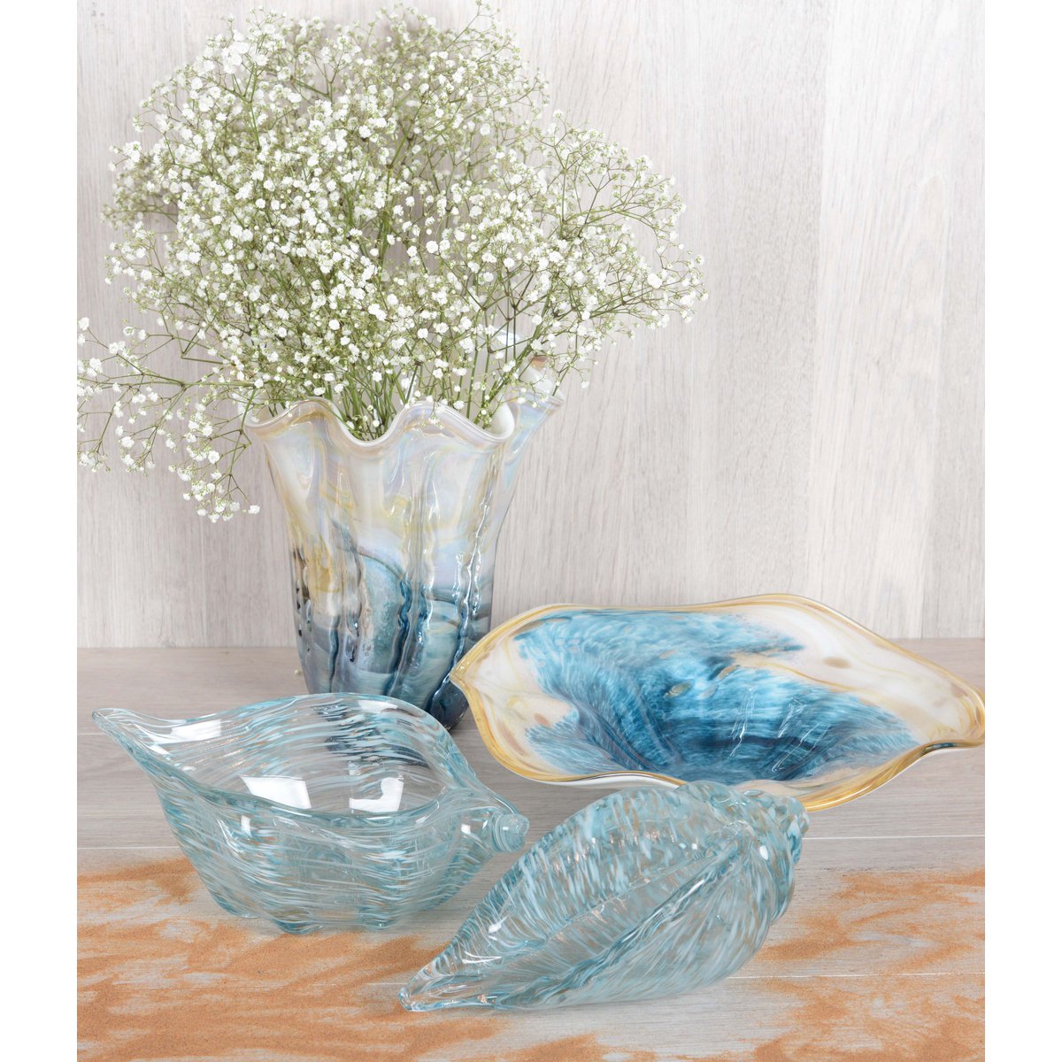 Blue Shell Ocean Cup 29x17.5x9.5 cm