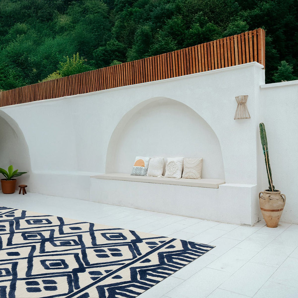 Etnische patronen met samba gesneden effect