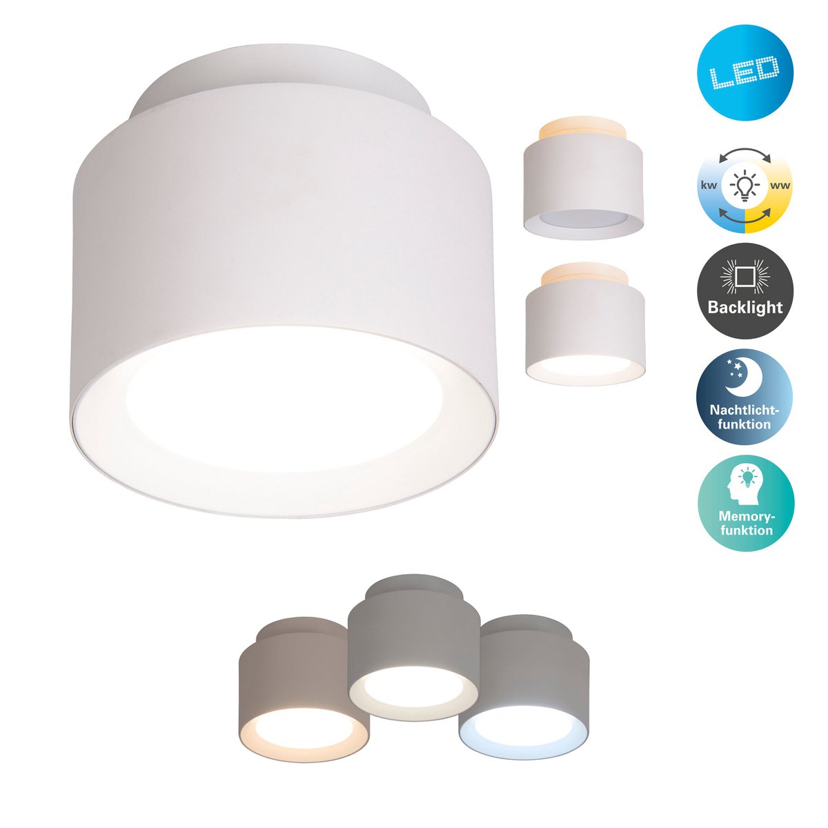 Liv · LED-spot compact — Ø11,5cm wit