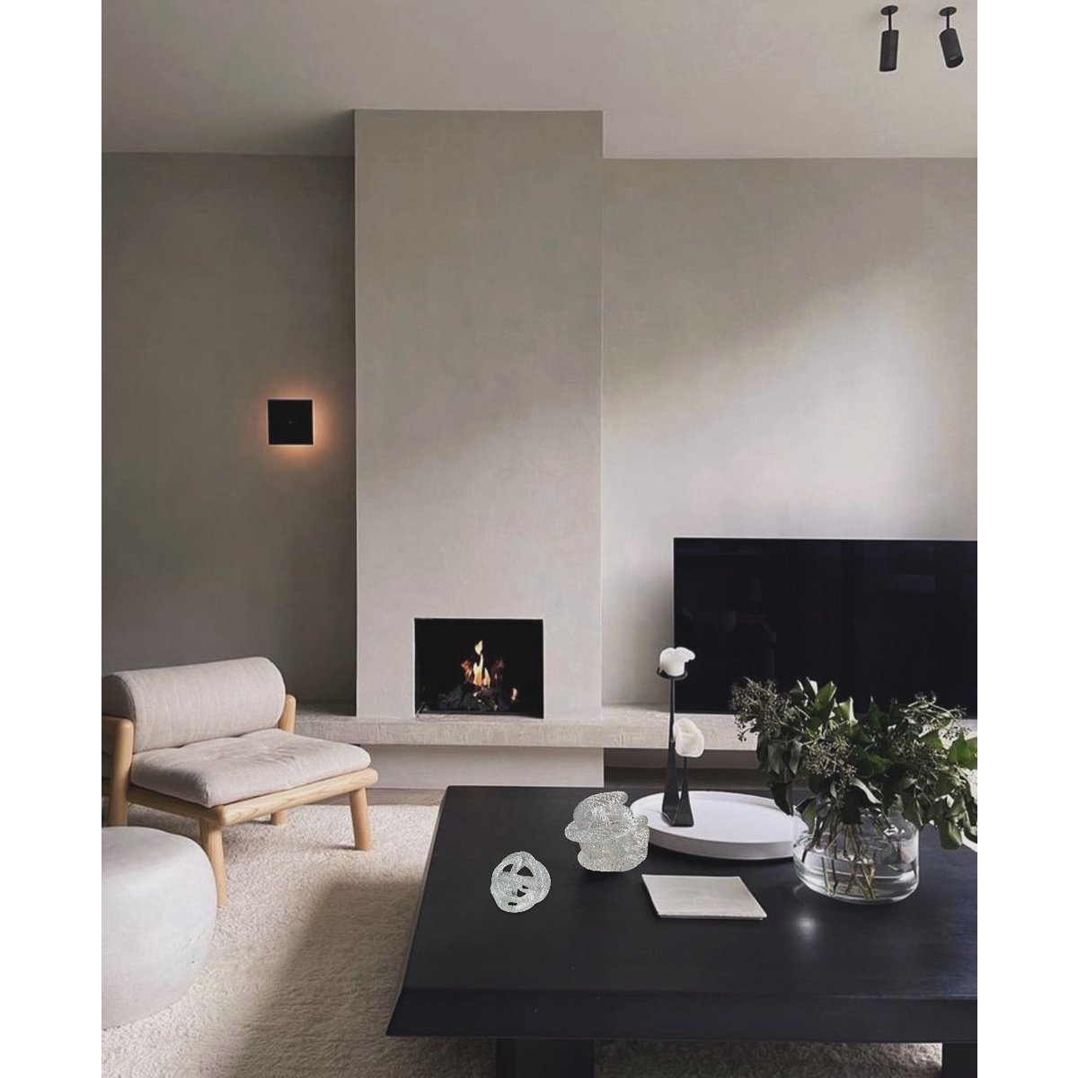 Middelgrote geknoopte glazen sculptuur (M) Diameter: 15 cm