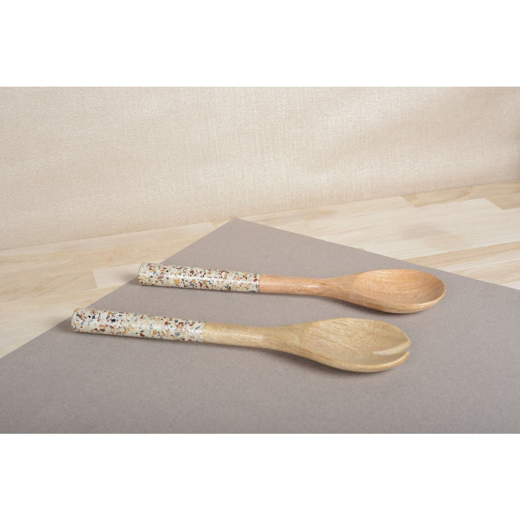 Marmeren salade bestek