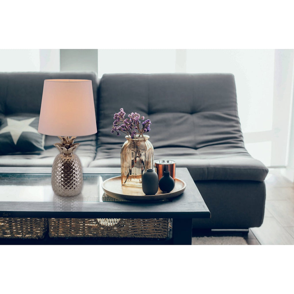 Liv · Houten tafellamp met linnen kap