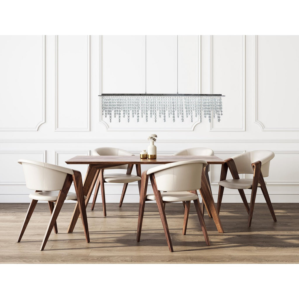 Liv · Houten hanglamp — chroom