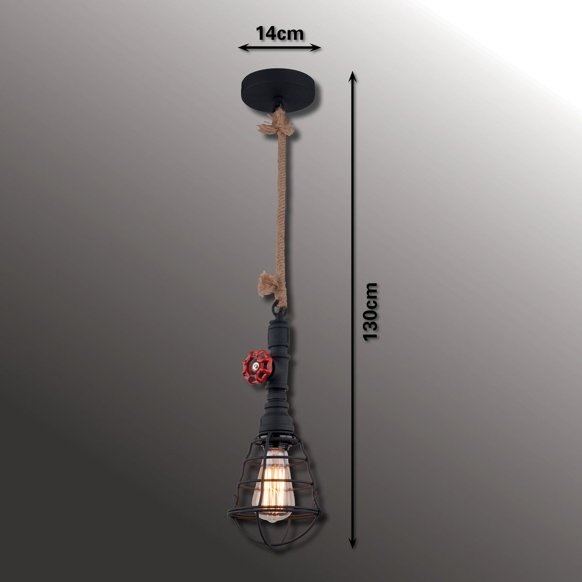Liv · Metalen hanglamp — zwart