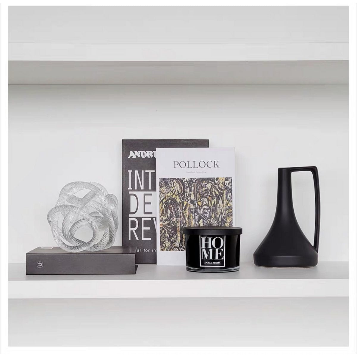 Middelgrote geknoopte glazen sculptuur (M) Diameter: 15 cm