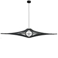 Design hanglamp XL D160 cm SINGING Zwart- zwart elastiek- zwart metalen plafondkap kit