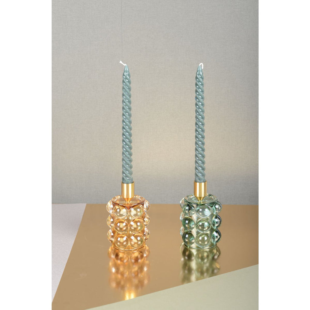 Gele en groene bubbel kandelaars - veel 2