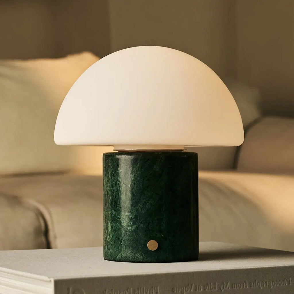 Maris Green / Verde Alpi - Classic marmeren oplaadbare tafellamp met 3 lichte kleuren en dimfunctie