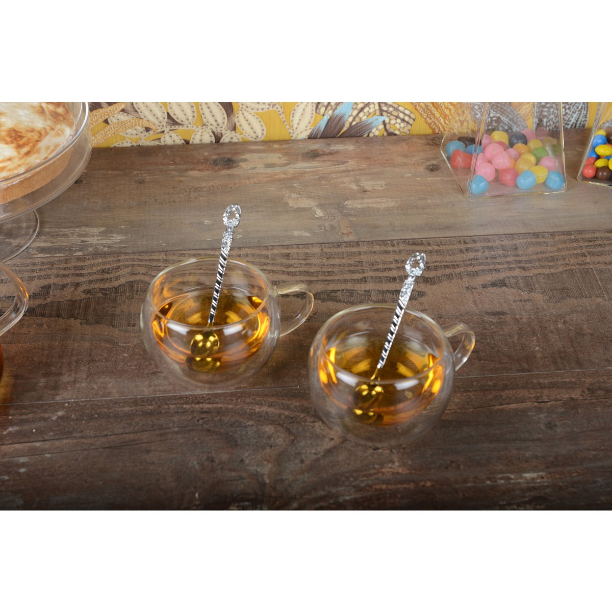 Dubbele muurronde theekopjes - veel 2