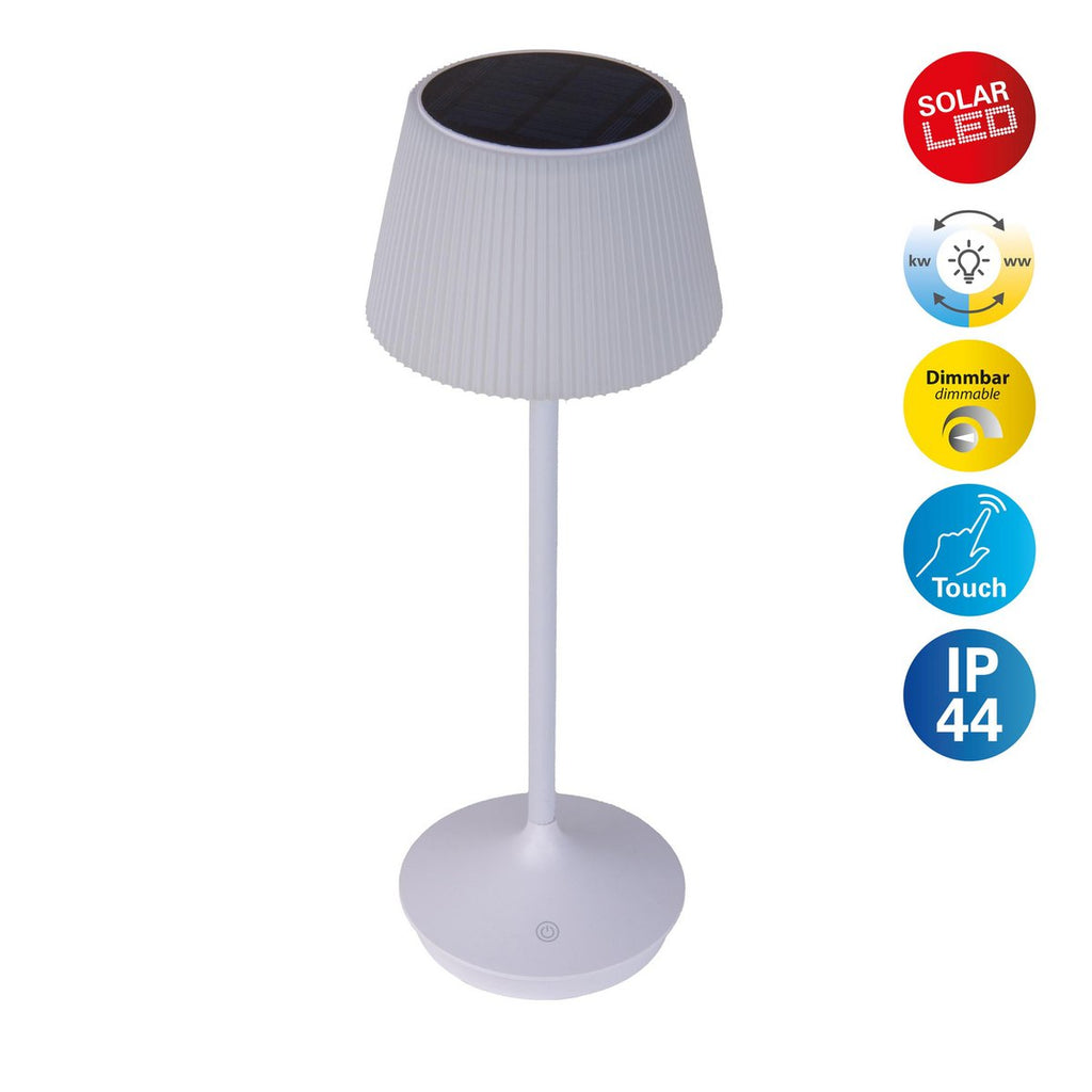 LED -licht "Emmi" voor buiten en binnen, tafellamp gemaakt van metaal en plastic, met stevig gebouwd -in LED's, LED -tafellamp voor balkon, terras, tuin, woonkamer, wintertuin, ca.