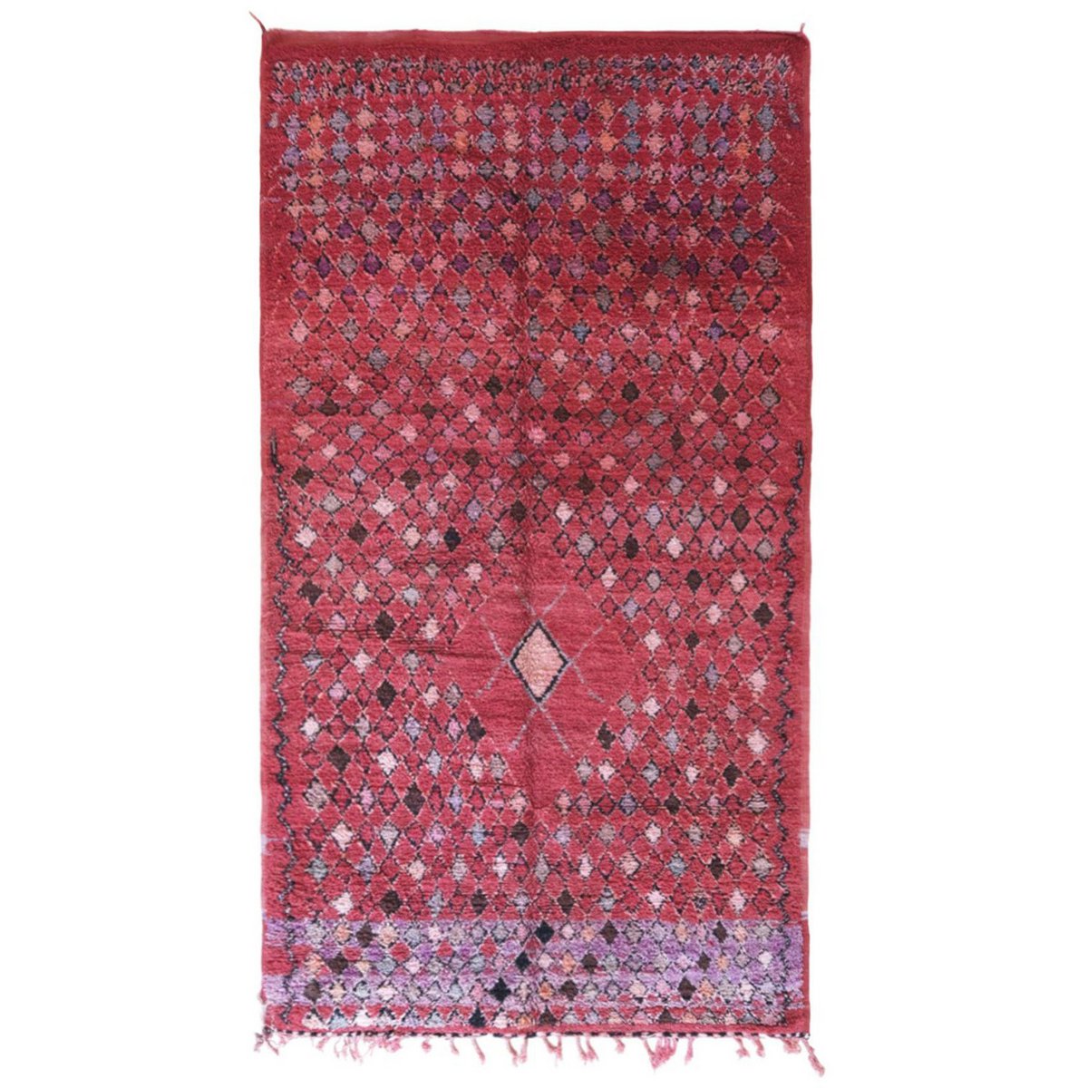 Berber vintage wollen tapijt 192 x 366 cm