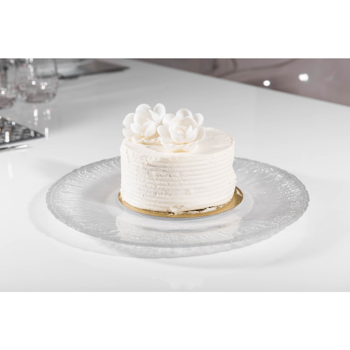 Glitter -presentatieplaat afgebroken