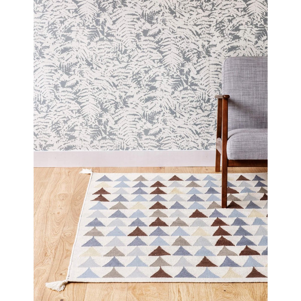 Driehoek wollen tapijt