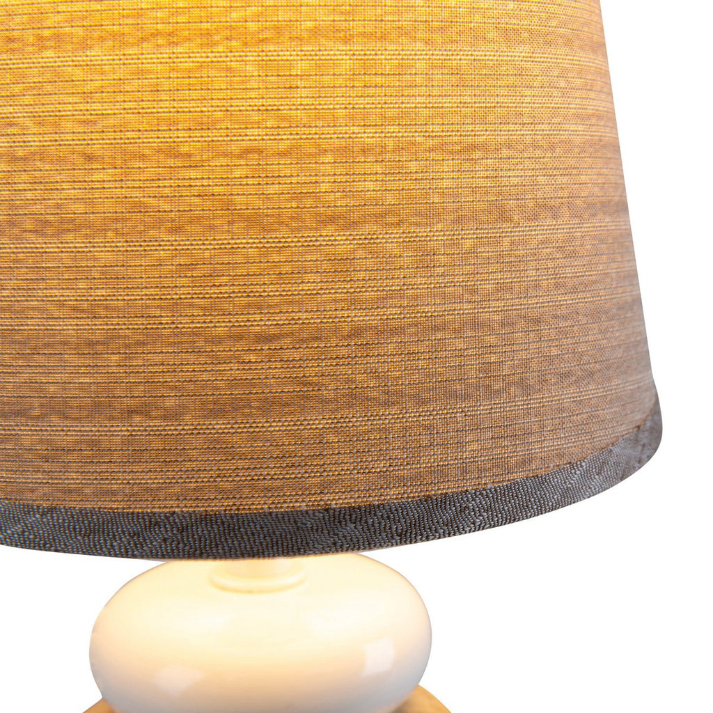 Liv · Houten tafellamp met linnen kap