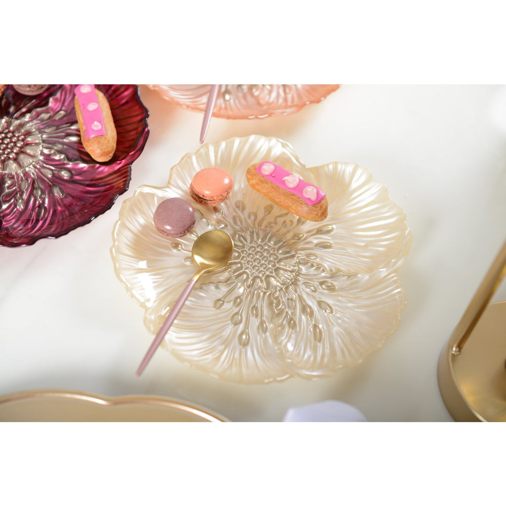 Vanille bloem dessertplaat