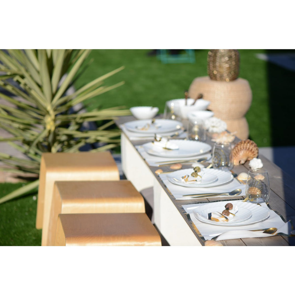 WEGWERP BORD COVER 31.5x45CM WIT EN GOUD ROL 32 STUKS