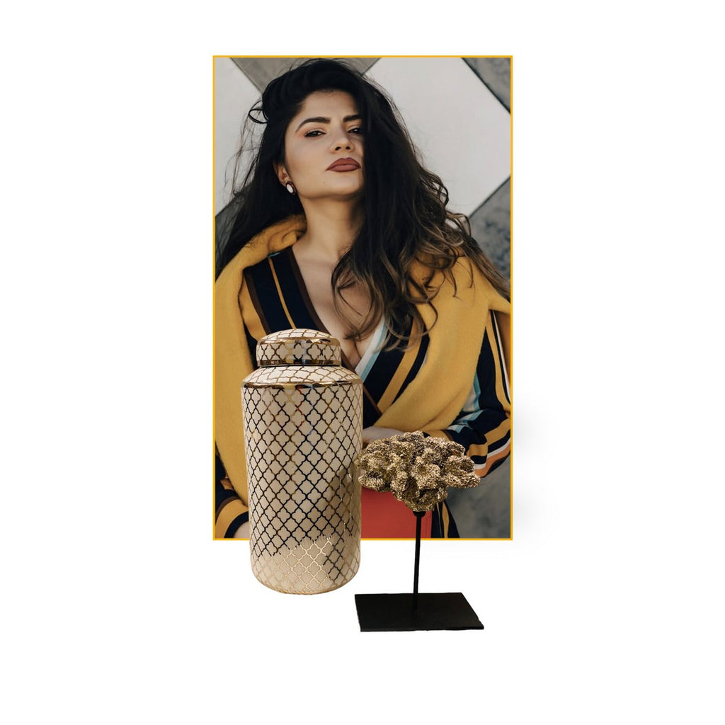 Keramische pot White Gold (Big Size: H*35 W*15)