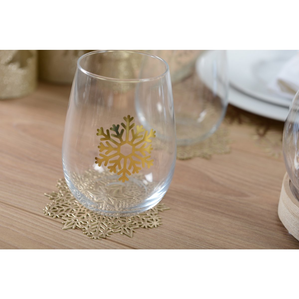 Golden Flock Glass - veel van 6
